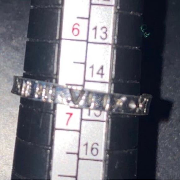 Roman Numbers Band Design ring Size 6.85 Filled silver unisex custom - Picture 4 of 5